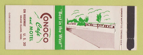 Matchbook Cover - Conoco Cafe Motel Grand Island NE