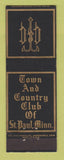 Matchbook Cover - Town and Country Club of St Paul MN