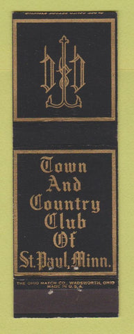 Matchbook Cover - Town and Country Club of St Paul MN
