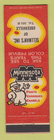 Matchbook Cover - Minnesota Paints Varnishes Sellman's Greenville