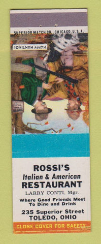 Matchbook Cover - Rossi's Italian Restaurant Toledo OH
