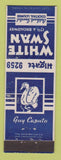 Matchbook Cover - White Swan Oakland CA Cocktail Lounge
