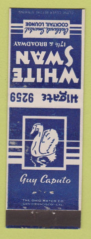 Matchbook Cover - White Swan Oakland CA Cocktail Lounge