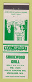 Matchbook Cover - Shorewood Grill Milwaukee WI