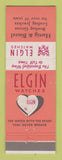 Matchbook Cover - Elgin Watches Hartig Binzel Bowling Green