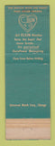 Matchbook Cover - Elgin Watches Hartig Binzel Bowling Green