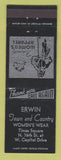 Matchbook Cover - Erwin Town and Country Women's Clothes New York City