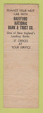Matchbook Cover - Hartford National Bank and Trust CT