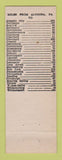 Matchbook Cover - WM Bashore Insurance Union Central Altoona PA