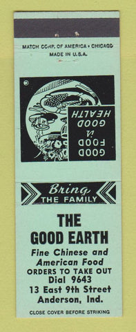 Matchbook Cover - Good Earth Chinese Restaurant Anderson IN