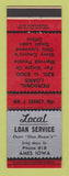 Matchbook Cover - Local Loan Service Ames IA Don Beam