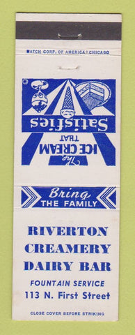 Matchbook Cover - Riverton Creamery Dairy Bar