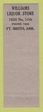 Matchbook Cover - H&H Liquor Store Fort Smith AR Crown Beverage
