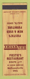 Matchbook Cover - Fiestie's Restaurant McConnelsville OH Malta Furniture