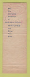 Matchbook Cover - Hamilton Watches John Rich Jewelry Painesville OH