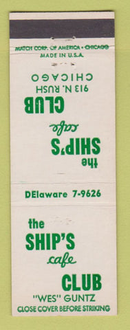 Matchbook Cover - Ship's Cafe Club Chicago IL Wes Guntz