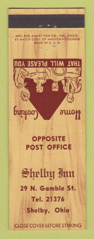 Matchbook Cover - Shelby Inn Shelby OH