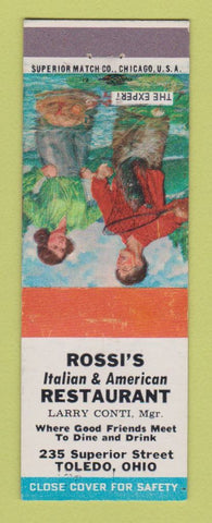 Matchbook Cover - Rossi's Italian Restaurant Toledo OH