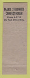 Matchbook Cover - Mark Thrower Confectioner Chattanooga TN