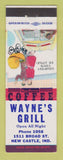 Matchbook Cover - Wayne's Grill New Castle IN