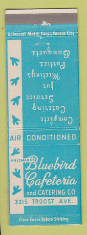 Matchbook Cover - Holzmark's Bluebird Cafeteria Kansas City MO