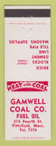 Matchbook Cover - Gamwell Coal Fuel Oil Pittsfield MA