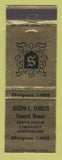 Matchbook Cover - Joseph Schulte Funeral Home Cleveland OH