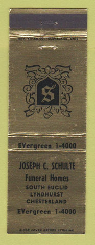 Matchbook Cover - Joseph Schulte Funeral Home Cleveland OH