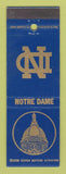Matchbook Cover - University of Notre Dame South Bend IN