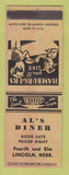 Matchbook Cover - Al's Diner Lincoln  NE SAMPLE WORN