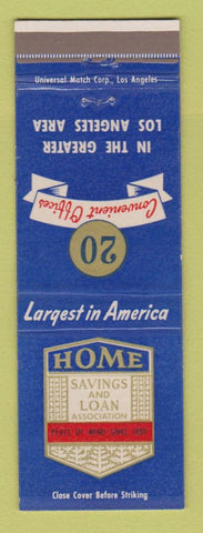 Matchbook Cover - Home Savings and Loan Los Angeles CA