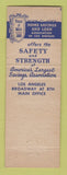 Matchbook Cover - Home Savings and Loan Los Angeles CA