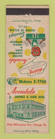 Matchbook Cover - Avondale Savings Loan Chicago IL