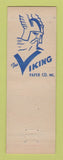 Matchbook Cover - Viking Paper Company New York City