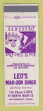 Matchbook Cover - Leo's Mar Con Diner Waterbury CT WORN BACK