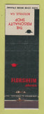 Matchbook Cover - Florsheim Shoes Personality Shop Rossville GA