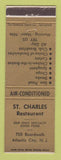 Matchbook Cover - St Charles Restaurant Atlantic City NJ
