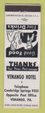 Matchbook Cover - Venango Hotel PA