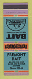 Matchbook Cover - Fremont Bait fishing boat motors