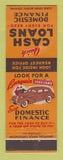 Matchbook Cover - Cash Loans Auto Financing Cleveland Akron Youngstown OH