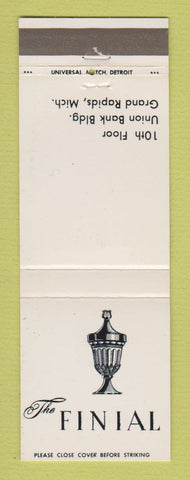Matchbook Cover - The Finial Grand Rapids MI