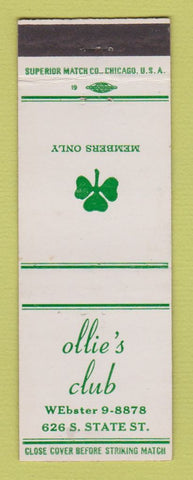Matchbook Cover - Ollie's Club Chicago? IL