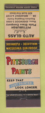 Matchbook Cover - Pittsburgh Paint Auto Glass