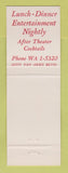 Matchbook Cover - The Virginian Shaker Heights OH Black Americana