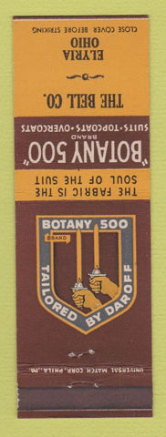 Matchbook Cover - Botany 500 Men's Clothes Bell Company Elyria OH