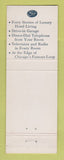 Matchbook Cover - Executive House Hotel Chicago IL