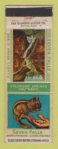 Matchbook Cover - Seven Falls Colorado Springs squirrel WEAR