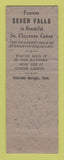 Matchbook Cover - Seven Falls Colorado Springs squirrel WEAR