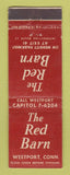 Matchbook Cover - The Red Barn Westport CT DISPLAY WEAR