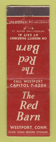 Matchbook Cover - The Red Barn Westport CT DISPLAY WEAR